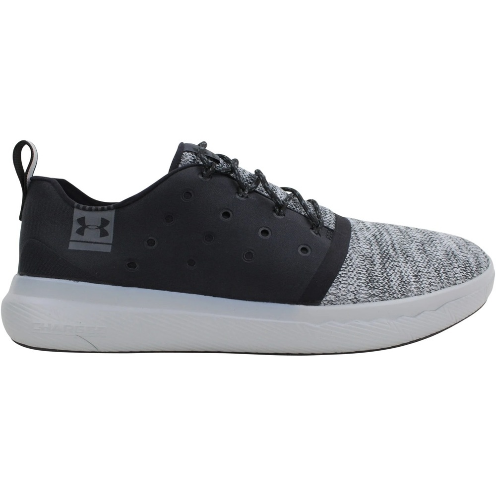 Under Armour Black and Gray Sneakers Modern Knit Design.